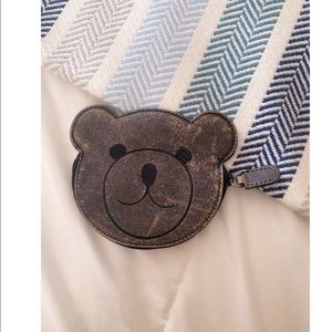 FURLA bear coin purse leather